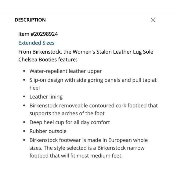 NEW Birkenstock Womens EU 38 E US 7 Nubuck Leather Stalon Chelsea Boots Graphite