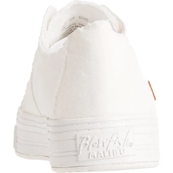 NEW  Blowfish Super Match Laceless Platfor White Color Washed Canvas   252