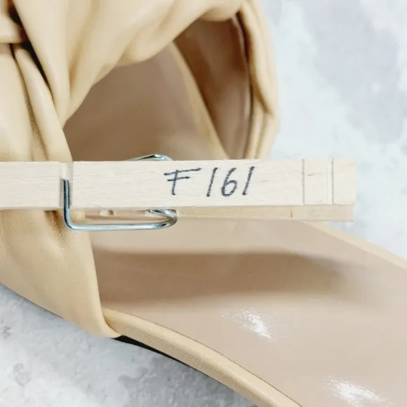 New By Far By Far Square-Toe Knot Slip-On Sandals F161