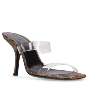 New By Far Clara PVC Iridescent Heeled 95mm Sandals