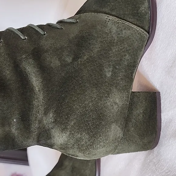 NEW Colin Stuart Victoria Secret Green Lace Up Moto Combat Boots Bohemian