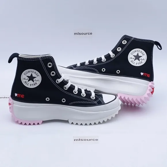 NEW Converse Run Star Hike High Top Platform Sneakers A01598C Black