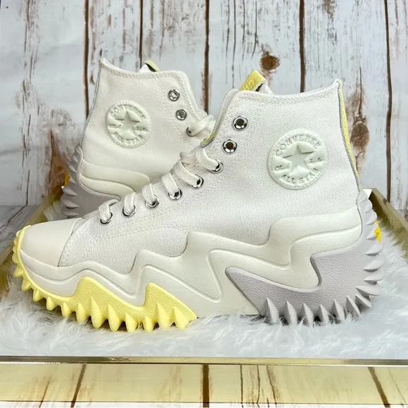 New Converse Run Star Motion Trance Form High Top Egret Platform Sneakers