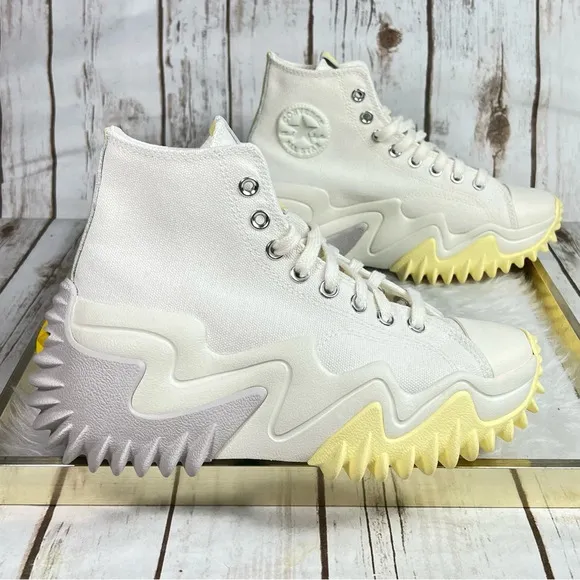New Converse Run Star Motion Trance Form High Top Egret Platform Sneakers