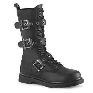 NEW Demonia Bolt 330 Faux Vegan leather edgy goth style buckle boots Siz…
