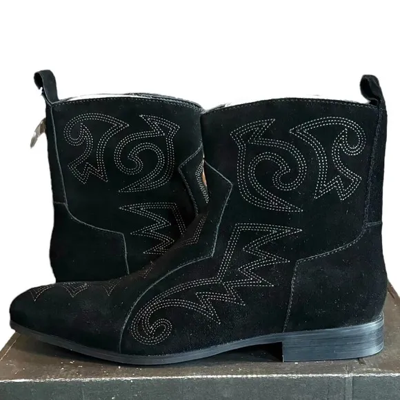 NEW Dingo Men's Size 13 Black Suede Cowboy Chelsea Boots