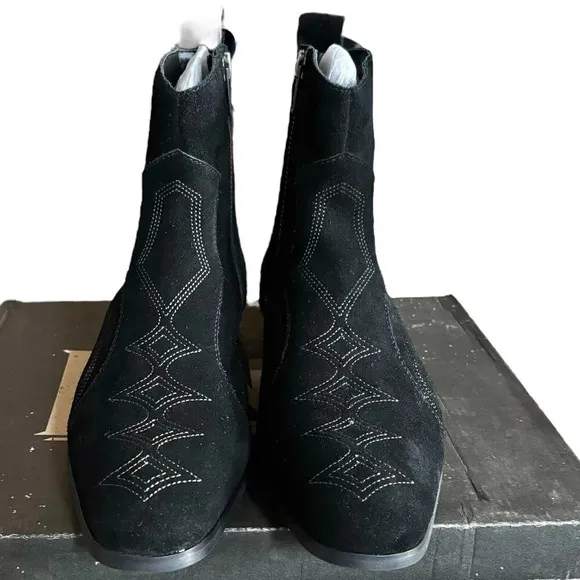 NEW Dingo Men's Size 13 Black Suede Cowboy Chelsea Boots