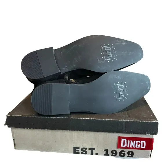 NEW Dingo Men's Size 13 Black Suede Cowboy Chelsea Boots