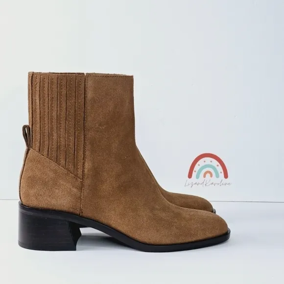 New! Dolce Vita Layton Leather Suede Western Boots