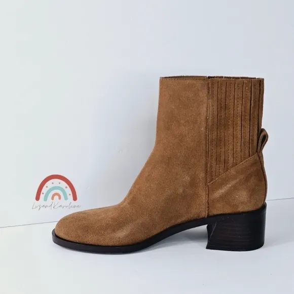 New! Dolce Vita Layton Leather Suede Western Boots