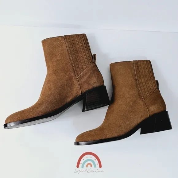New! Dolce Vita Layton Leather Suede Western Boots