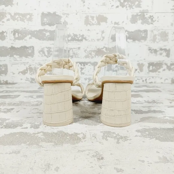 New Dolce Vita Paily Braided Strap Faux Leather Heeled Sandal D312