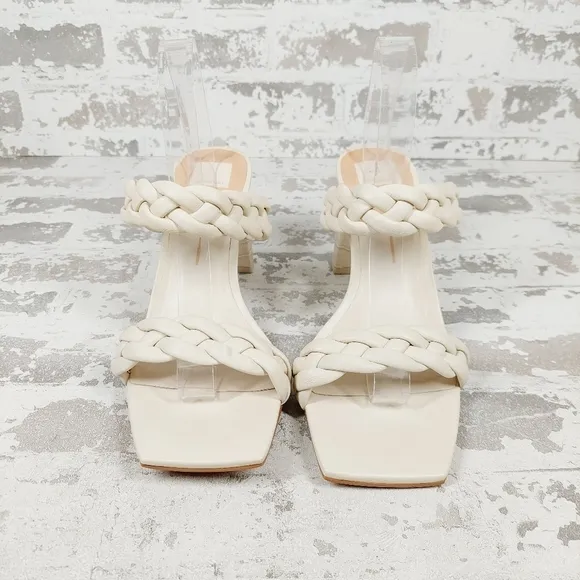 New Dolce Vita Paily Braided Strap Faux Leather Heeled Sandal D312