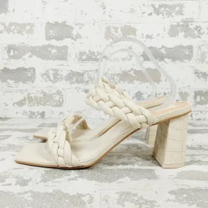 New Dolce Vita Paily Braided Strap Faux Leather Heeled Sandal D312