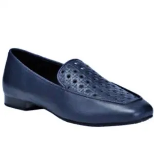 NEW Donald J.Pliner Honey Leather Loafers in Navy, Size 8 No Box Retail $198