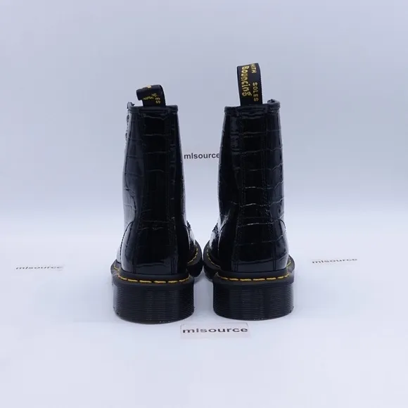 NEW Dr. Martens 1460 Boots 26262001 Patent Leather Crocodile