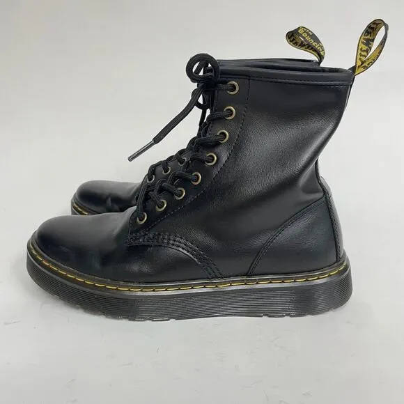 NEW Dr. Martens Zavala 1460 Women's Leather Lace Up Boots Black Combat Boots 7