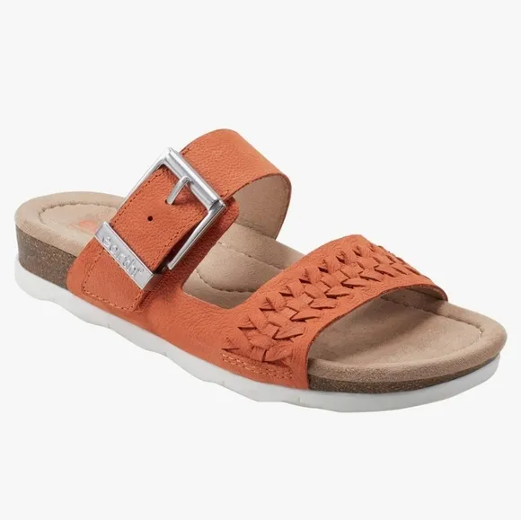*NEW* Earth Emani Round Toe Casual Flat Slip-On Sandals Women's 9