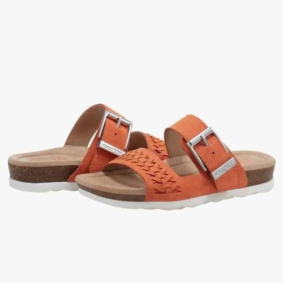 *NEW* Earth Emani Round Toe Casual Flat Slip-On Sandals Women's 9