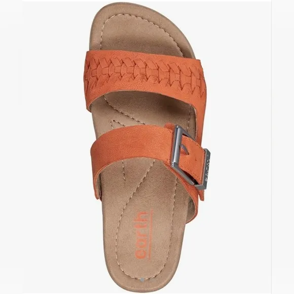 *NEW* Earth Emani Round Toe Casual Flat Slip-On Sandals Women's 9