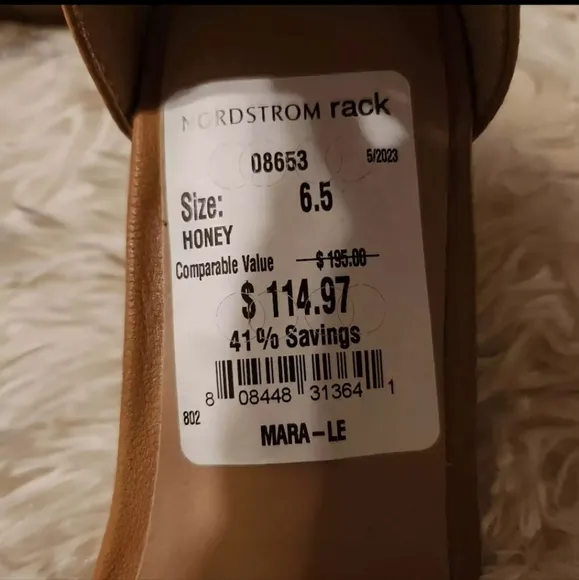 New Eileen Fisher Honey Mara Leather Wedge Sandals