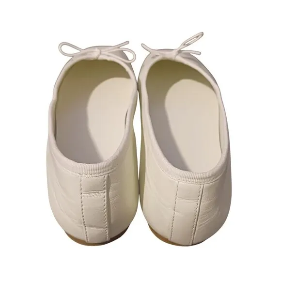 NEW Everlane The Day Ballet Flat in Canvas/Off-White Leather Size 7