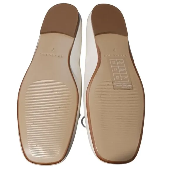 NEW Everlane The Day Ballet Flat in Canvas/Off-White Leather Size 7