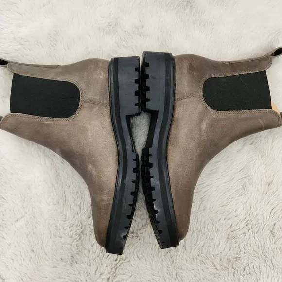 New Everlane The Lug Chelsea Boot Vintage Fossil Brown