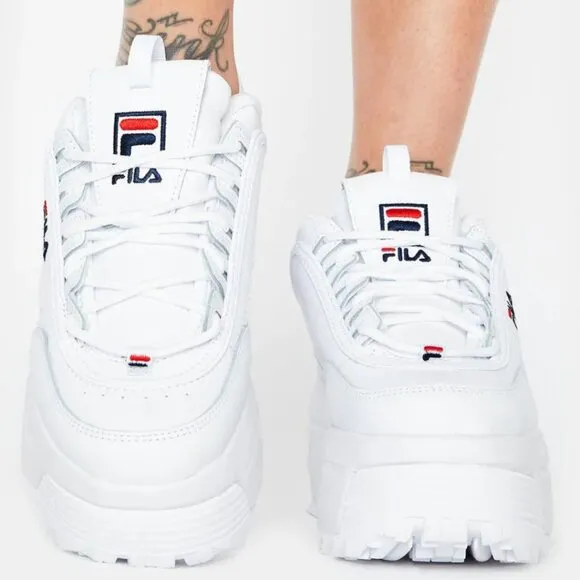NEW Fila Disruptor II Platform Wedge Sneakers Size 9
