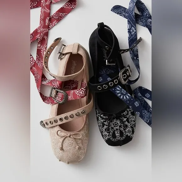 NEW Free People x Jeffrey Campbell x Understated Leather Ballet Flats US 10