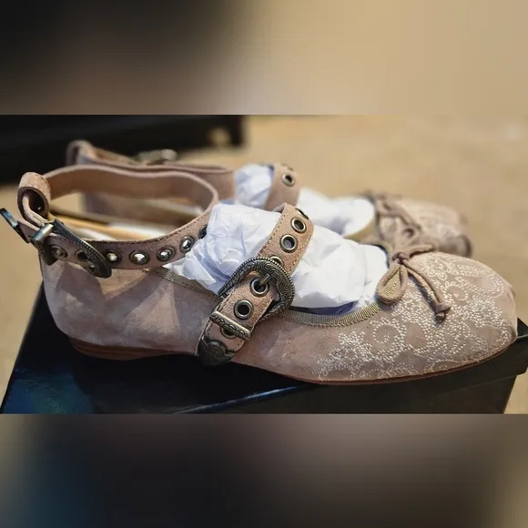 NEW Free People x Jeffrey Campbell x Understated Leather Ballet Flats US 10