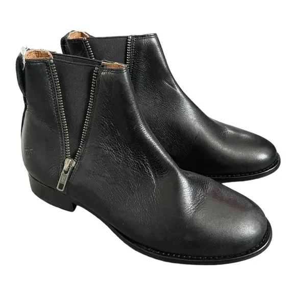 New! Frye Carly Zip Chelsea Ankle Boots