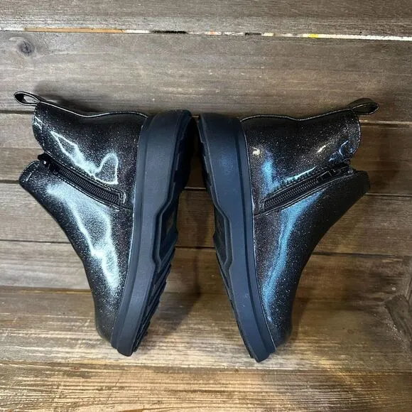 New Girls Dolce Vita Cole Black Glitter‎ Sparkle Chelsea Ankle Boots Size 1 Y