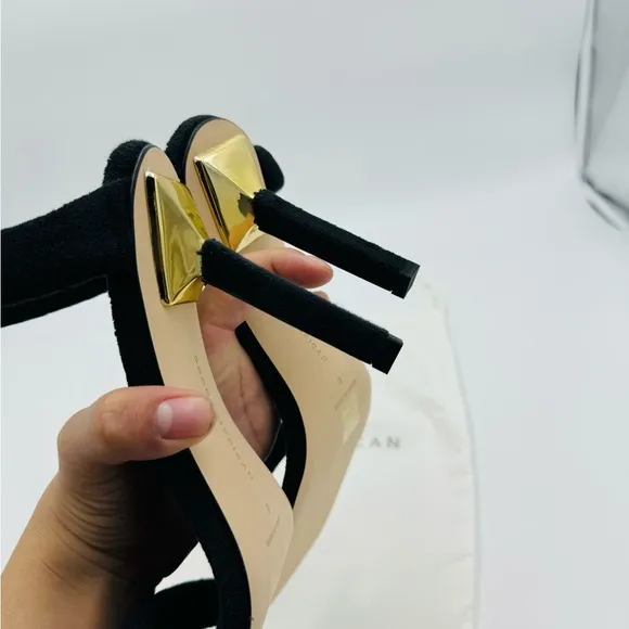 NEW Good American Terry Slip-On High Heeled Sandals Size 9