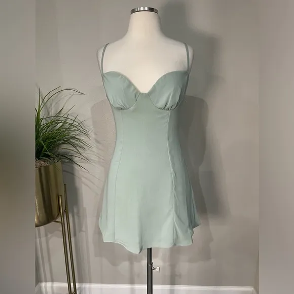 New! House of CB Christina Light Jade Mini Dress Size Small $225
