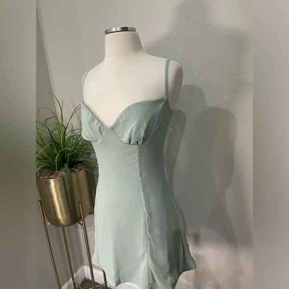 New! House of CB Christina Light Jade Mini Dress Size Small $225