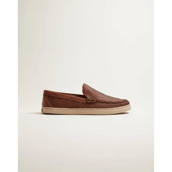 NEW JOHNNIE-O men's la jolla woven loafer in brown