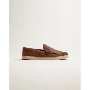 NEW JOHNNIE-O men's la jolla woven loafer in brown