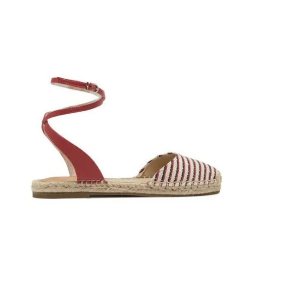 NEW Joie $198 Calo Ankle Wrap Espadrille Summer Sandals Multi Stripe Sz 6
