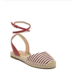 NEW Joie $198 Calo Ankle Wrap Espadrille Summer Sandals Multi Stripe Sz 6