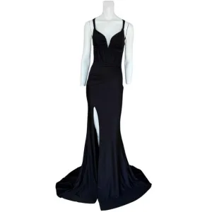 NEW JOVANI black maxi evening gown in black