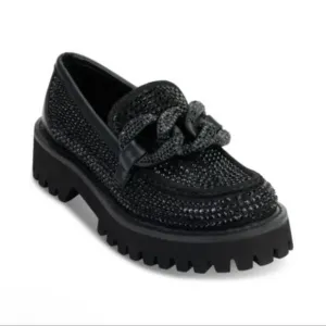 🛍️NEW Karl Lagerfeld Paris Women's Giana Slip-On Embellished Loafer Flats 8.5