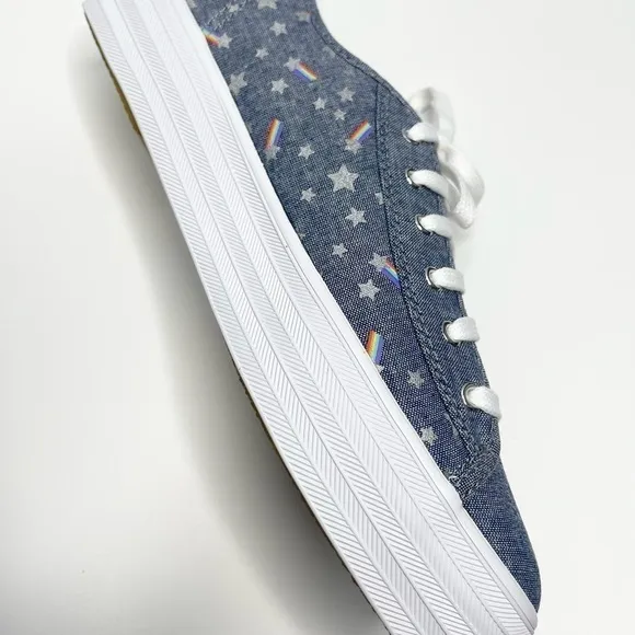 NEW Keds X Sunnylife Collab Rainbow Chambray Triple Kick Sneakers US 7