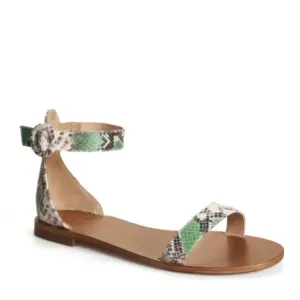 New L’Agence Marcela Ankle Strap Genuine Leather Sandals Minimalist Summer