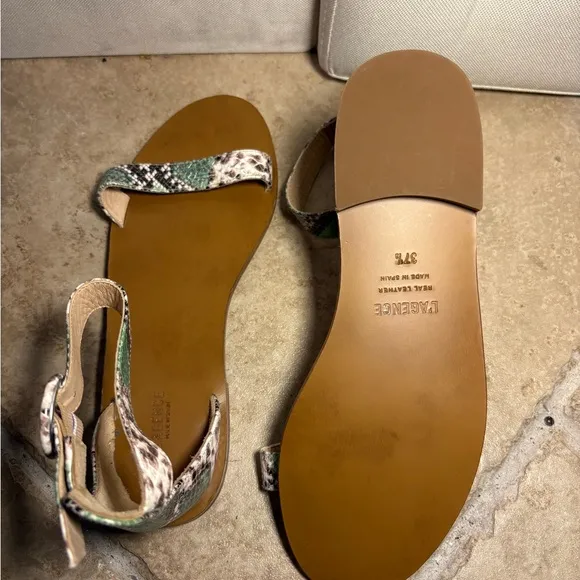 New L’Agence Marcela Ankle Strap Genuine Leather Sandals Minimalist Summer