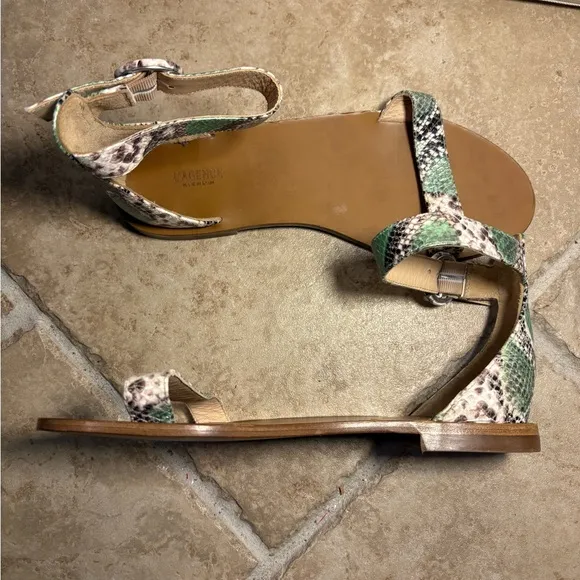 New L’Agence Marcela Ankle Strap Genuine Leather Sandals Minimalist Summer