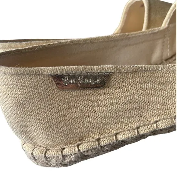NEW! Lilly Pulitzer 10 Lia Espadrilles Gold Shimmer Canvas Sandal Shoe Beige Tan