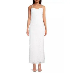 NEW LILLY PULITZER gillian lace maxi slip dress in resort white butterfly garden
