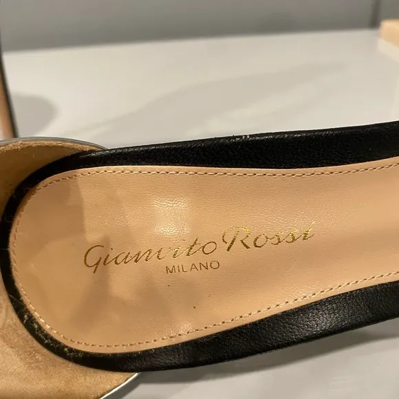 NEW LOW PRICE Gianvito Rossi black and silver sandals