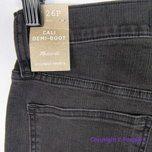 NEW Madewell Petite Cali Demi-Boot Jeans in‎ Bellspring Wash, 26P